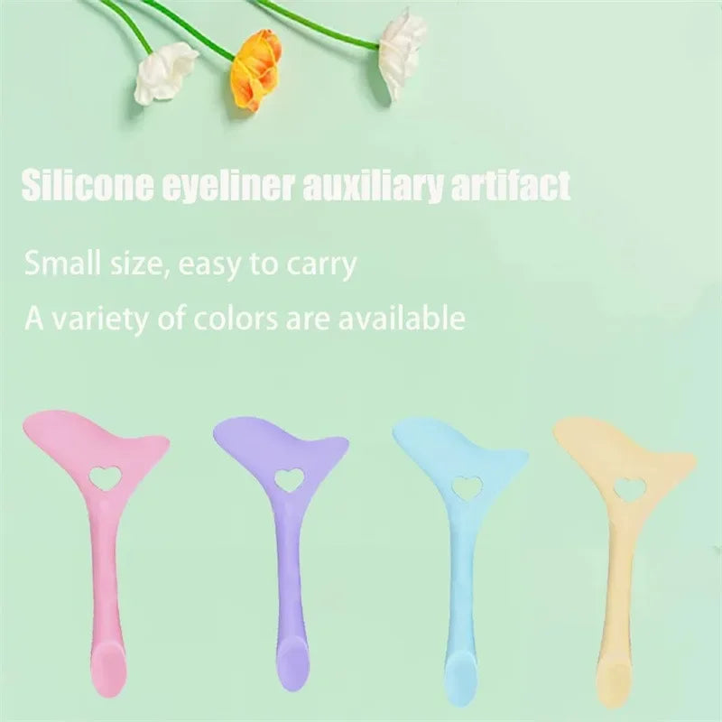 wholesale Multi-functional Eyeliner Stencil Wing Tips Silicone Eyeliner Aid Drawing Lipstick Wearing Aid Reusable Makeup Tools