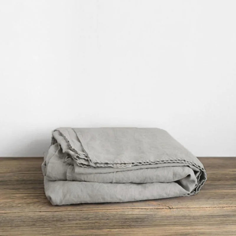 Washed Linen Bed Sheets, Natural Linen Bed Sheets, 1-Piece Set, Breathable and Super Soft Bedding (Excluding Pillowcases)
