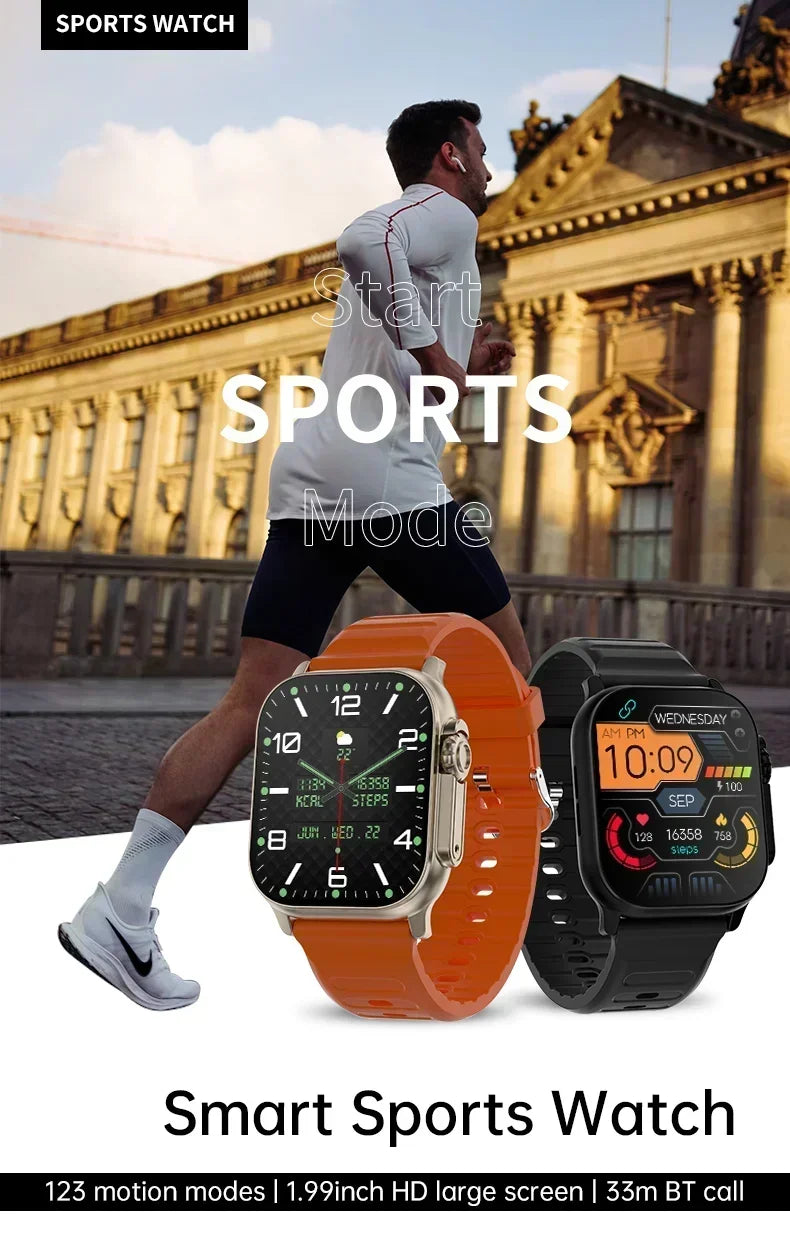 2025 Newest IWO Ultra 9 Gen 2 Smart Watch Men 49mm 2.2 inch HD Screen GPS NFC Waterproof Smartwatch Sports Fitness Watch PK HW8