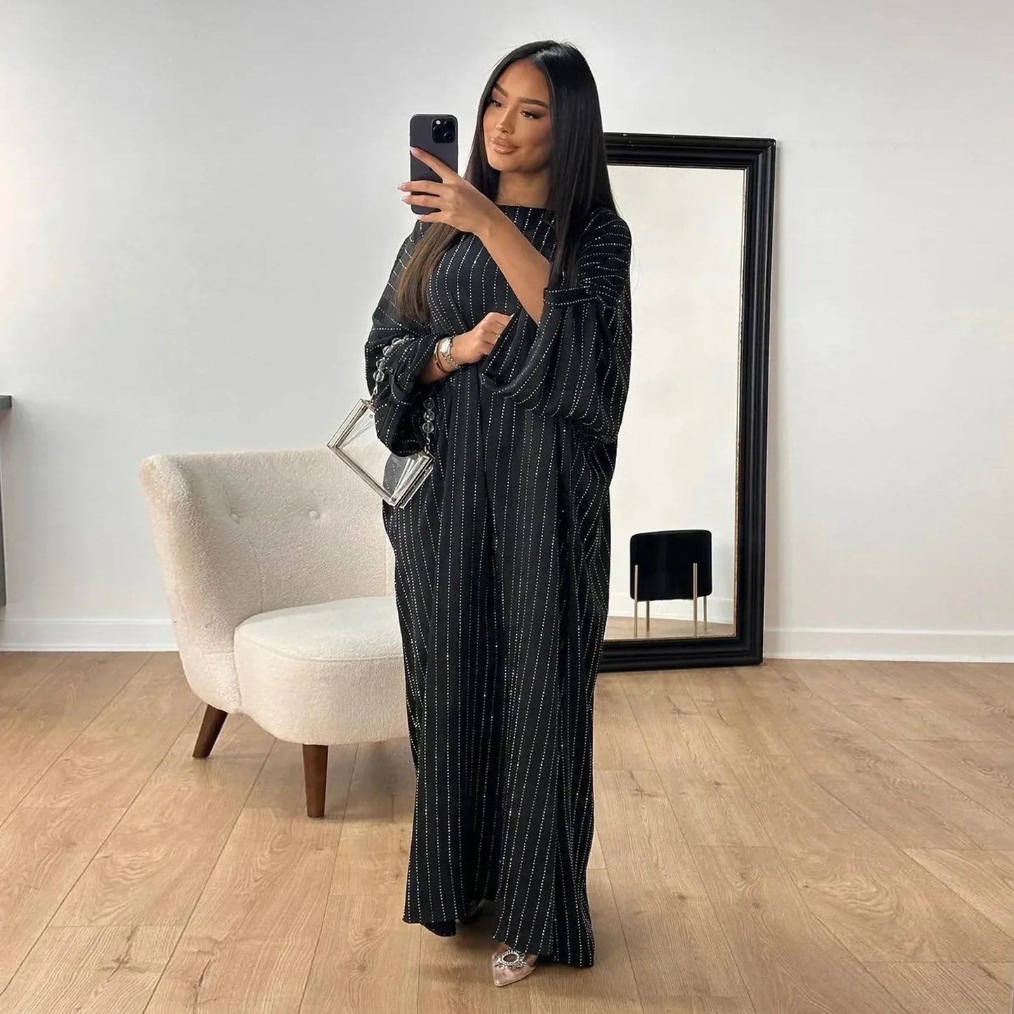 2025 Luxury Dubai Abaya Dress for Muslim Women Ramadan Eid Saudi Arabia Party Jalabiya Clothing Islamic Turkey Modest Long Robe