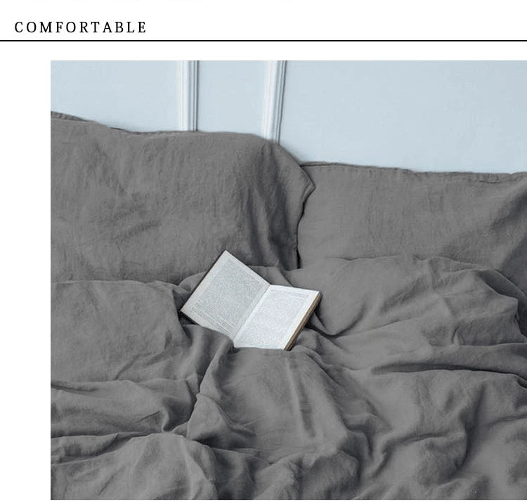Washed Linen Bed Sheets, Natural Linen Bed Sheets, 1-Piece Set, Breathable and Super Soft Bedding (Excluding Pillowcases)