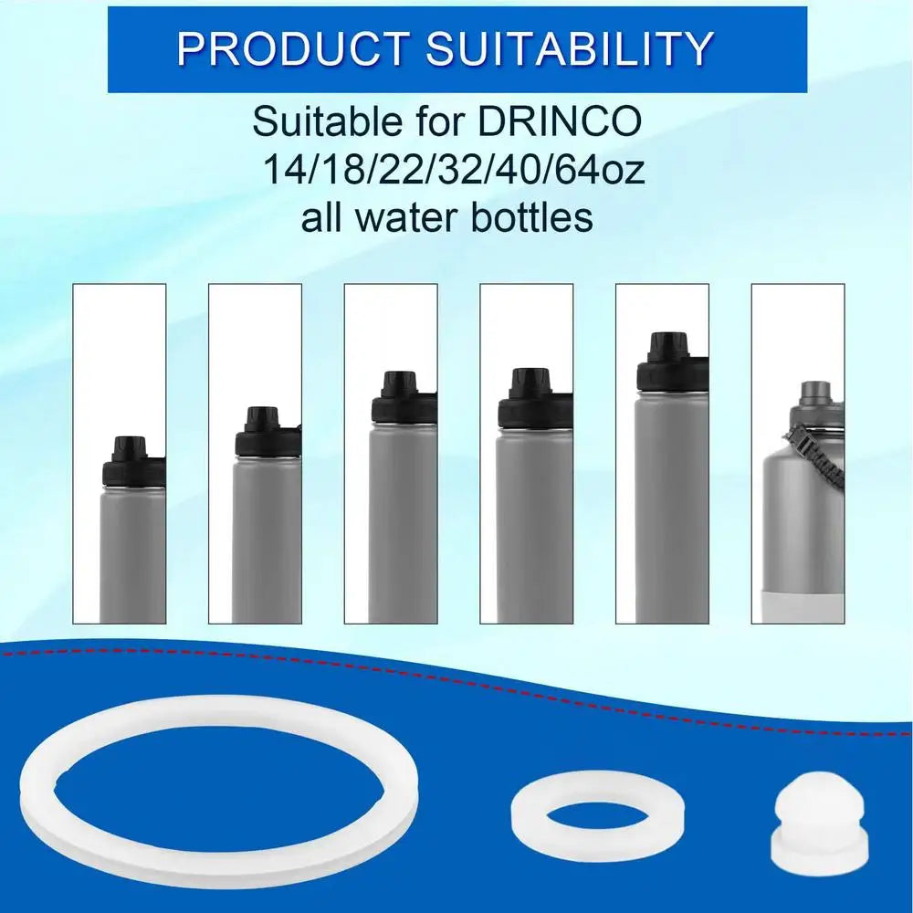 Water Bottle Vent Hole Gasket Vent Hole Gaskets Replacement Food-grade Silicone Cup Lid Gasket Rings For 14/18/22/32/40/64oz ﻿