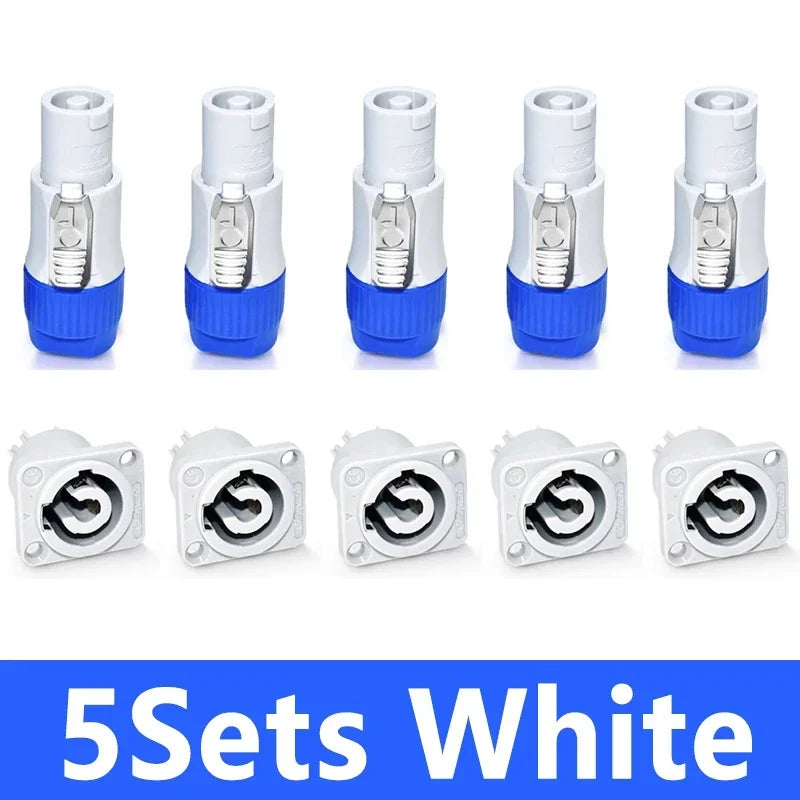 10Pcs 3Pin Speakon Power Connector Male Plug Socket Adapter for XRL Audio Speaker NAC3FCA NAC3FCB NAC3MPA 20A 250V