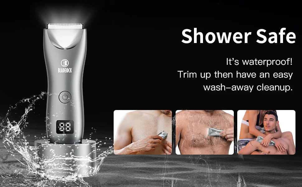 Professional Groin Body Hair Trimmer Ball Shaver for Men Body Grooming Clipper Rechargeable Ceramic Trimmer Bikini Epilator