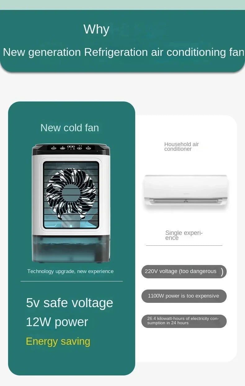 USB desktop fan mini water cooling fan small air conditioning office dormitory spray humidification fan cooler large water tank