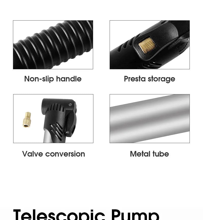 WEST BIKING Portable Mini Bicycle Pump Cycling Hand Air Pump Ball Tire Inflator Schrader Presta Valve MTB Road Bike Accessories