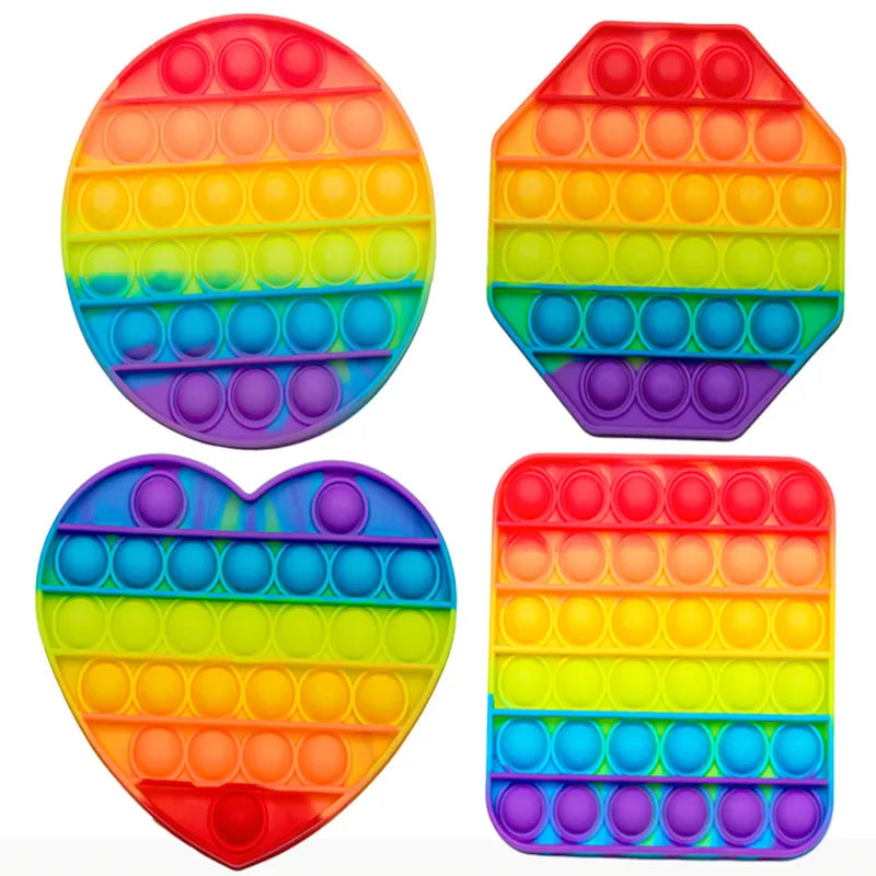 2023 Newest Silicone Rubber Anti Anxiety Stress Relief Push Pop Fidget Toys Squeeze The Toy For Kids Adults Special Needs