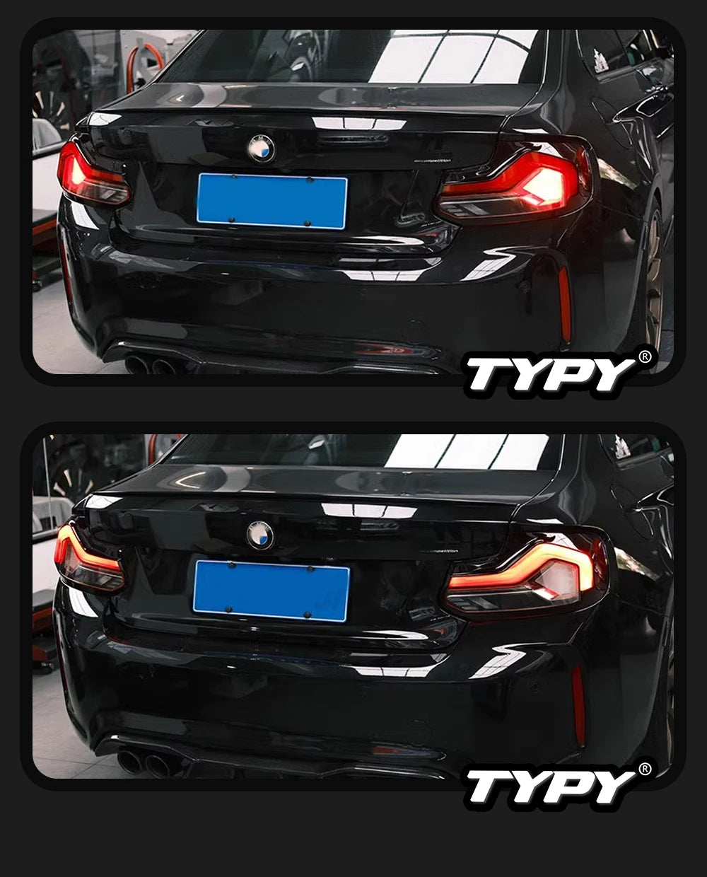 TYPY Car Lights LED Rear Lamps For BMW 2 Series F22 Taillights Assembly 220i 225i M2 F23 F87 Dynamic DRL Turn Signals Plug Play