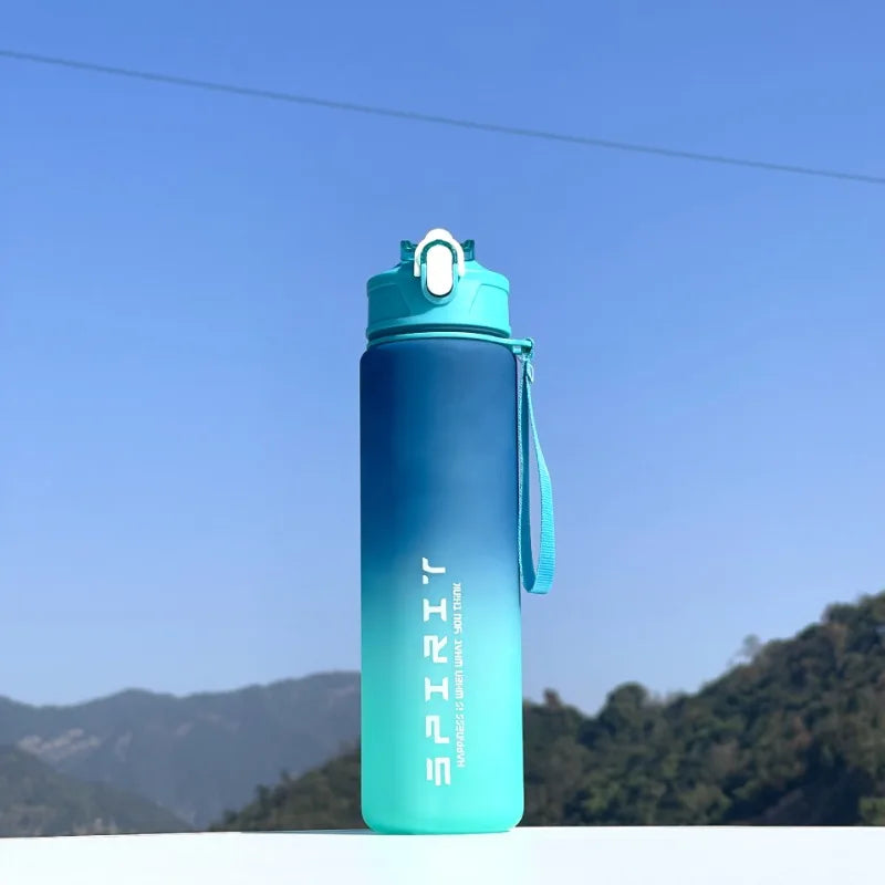 1PCS 800ML Large Capacity Sports Water Bottle Motivational Leak Proof Portable Reusable Plastic Cups Outdoor Travel Gym Jugs