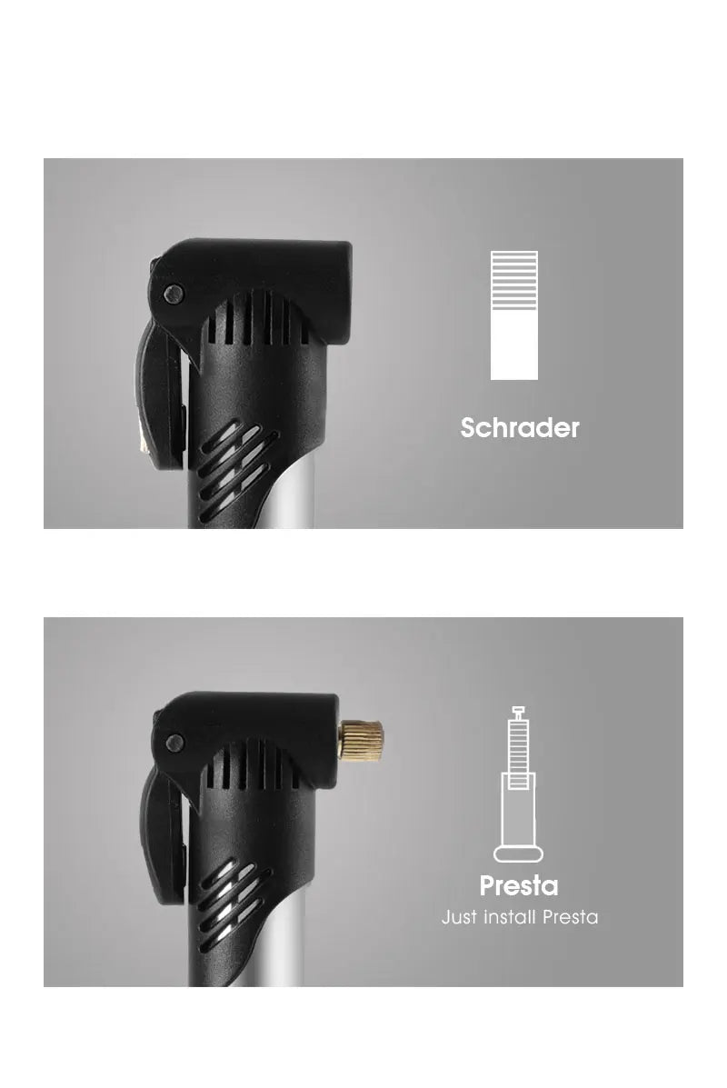 WEST BIKING Portable Mini Bicycle Pump Cycling Hand Air Pump Ball Tire Inflator Schrader Presta Valve MTB Road Bike Accessories