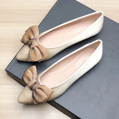 Shoes for Women Flat Heels Pointed Flat Shoes Black Flats for Women Dressy Comfort Silk Bow Size 33-43 Nice Quality Basic Shoes