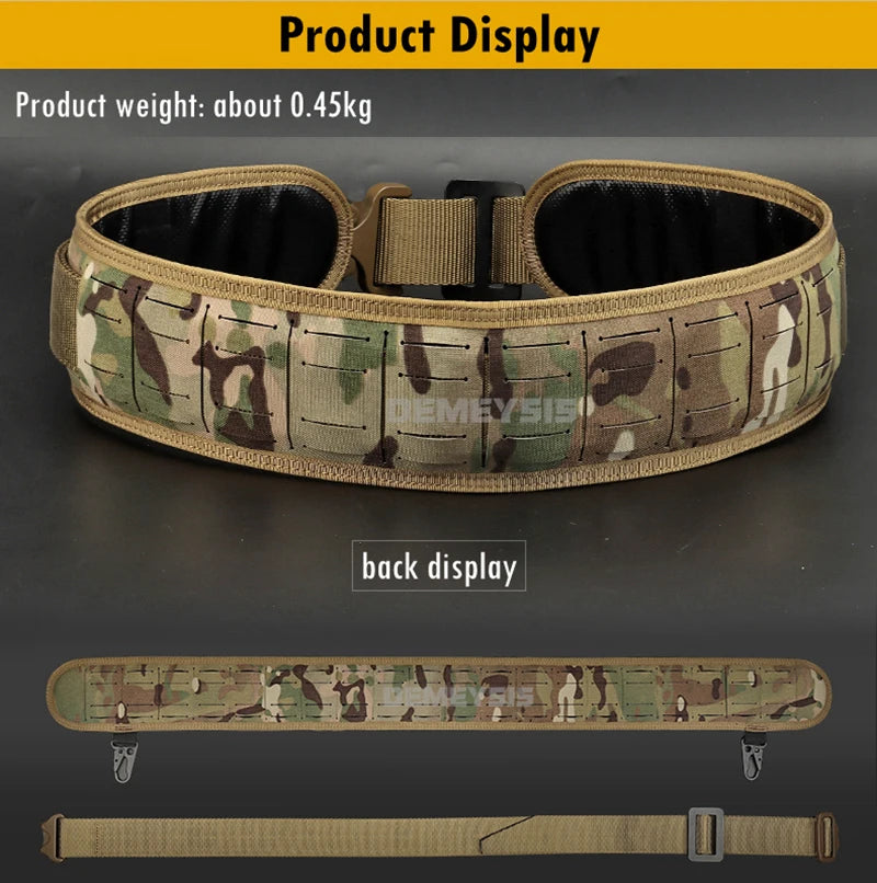 Tactical Padded Belt Airsoft CS Combat Molle Airsoft Belts Duty Paintball Waist Belt War Game Hunting Accessories
