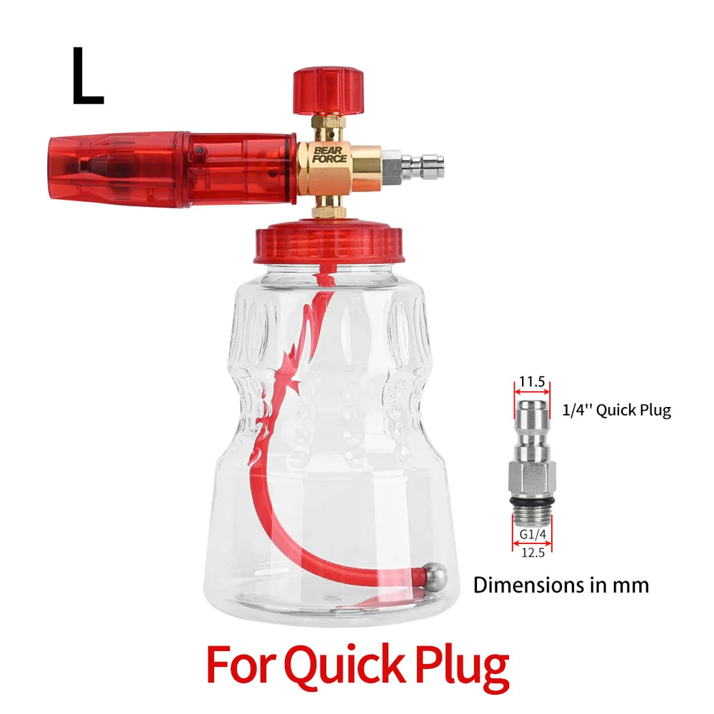 Pressure Washer Brass Snow Foam Lance Foam Nozzle Car Wash Foam Maker for Karcher Elitech Bort AR Bosch Michelin Pressure Washer