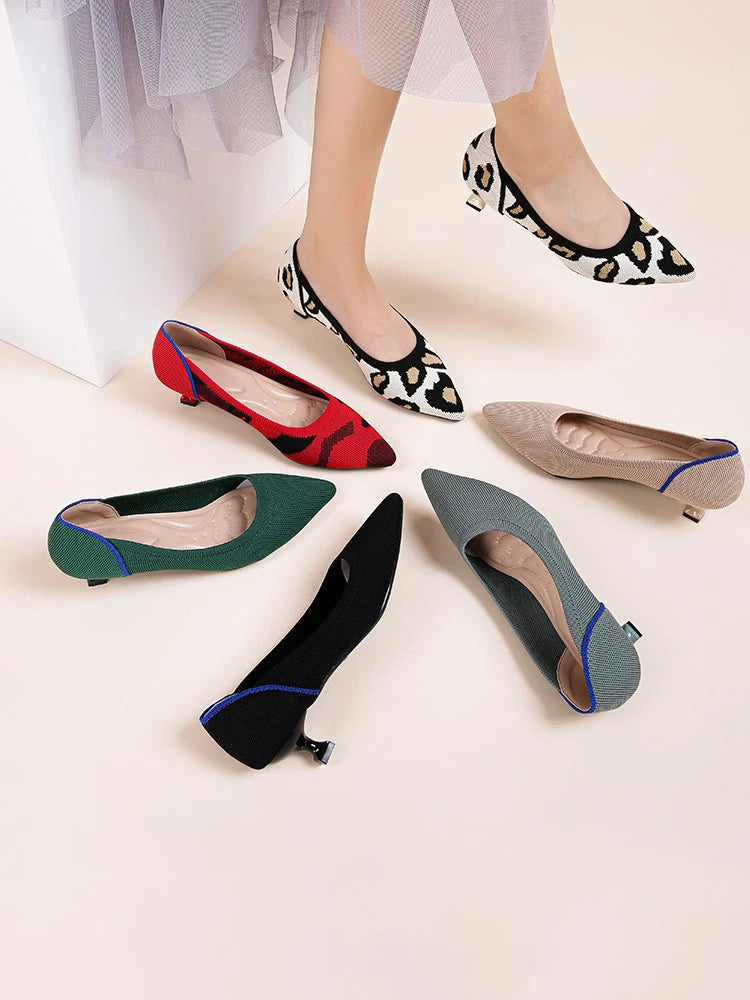 Women's high heels shoes  2025 new spring  / autumn / fashion beautiful breathable sweat absorbing comfortable shallow mouth p - Belvar