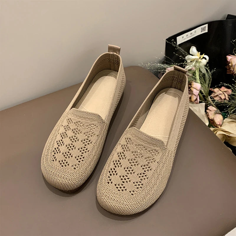 shoes woman 2025  shoes woman 2025  women's sneakers free shippiing shoes  Summer breathable knitted casual shoes