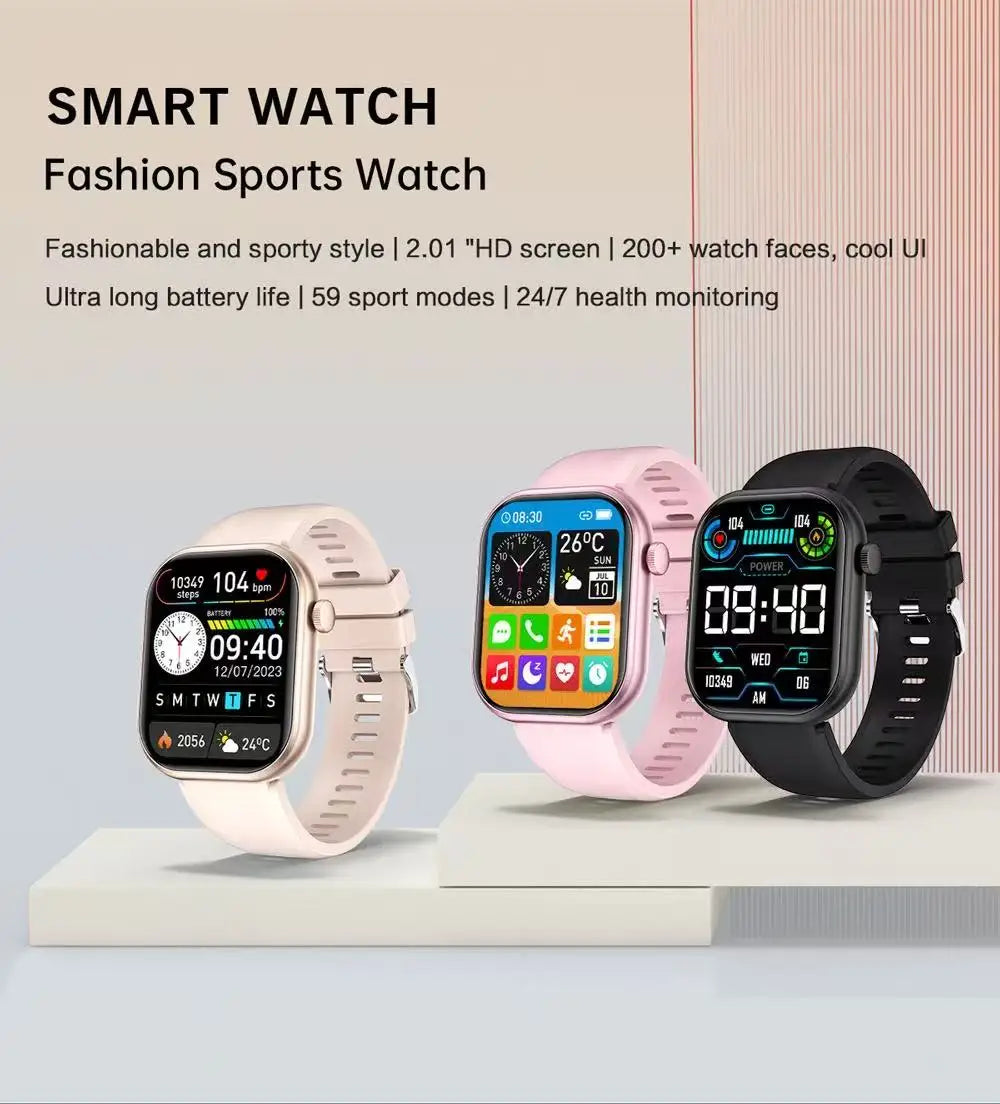 QX7 Sports Smart Watch Men Women 2.09-inch SmartWatch GPS Bluetooth call Heart rate Blood oxygen SOS AI Voice Smartwatch 2025New