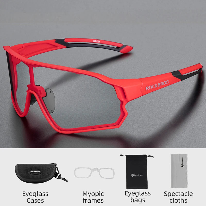 ROCKBROS Bike Glasses Polarized / Photochromic UV400 Sun Protection Sports Eyewear Bicycle Sunglasses MTB Road Cycling Glasses