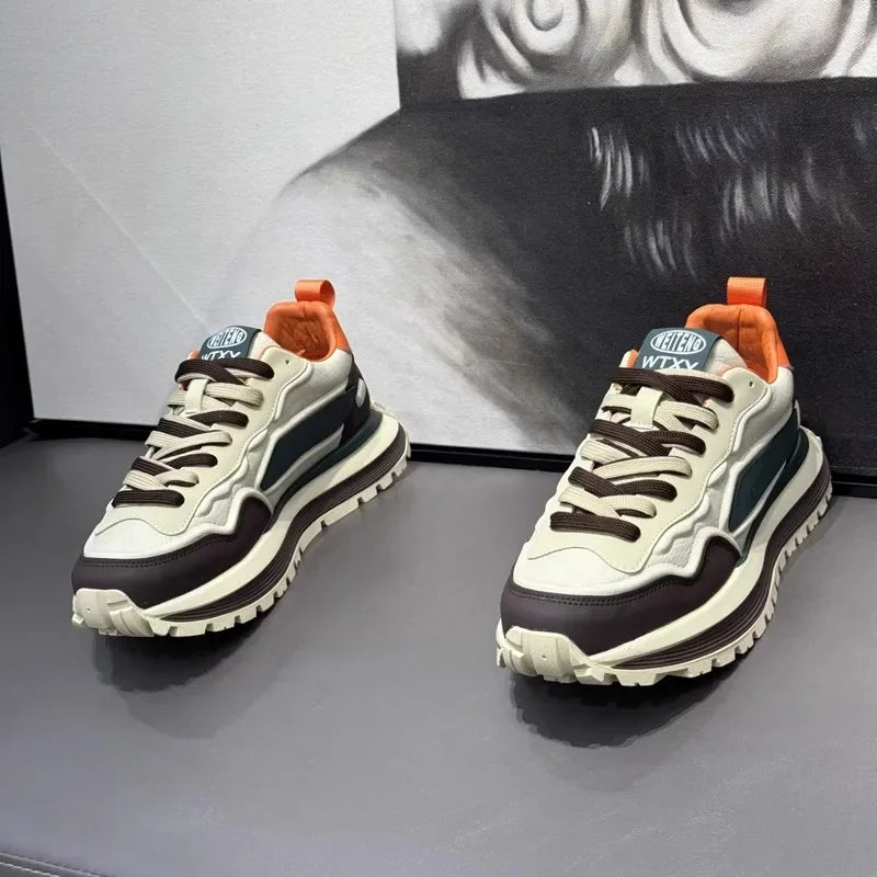 Men's Sneakers Shoes for Men Platform Sports Shoes Sports and Leisure Casual Sneaker Non-slip Fashion Wear-resistant Loafers - Belvar