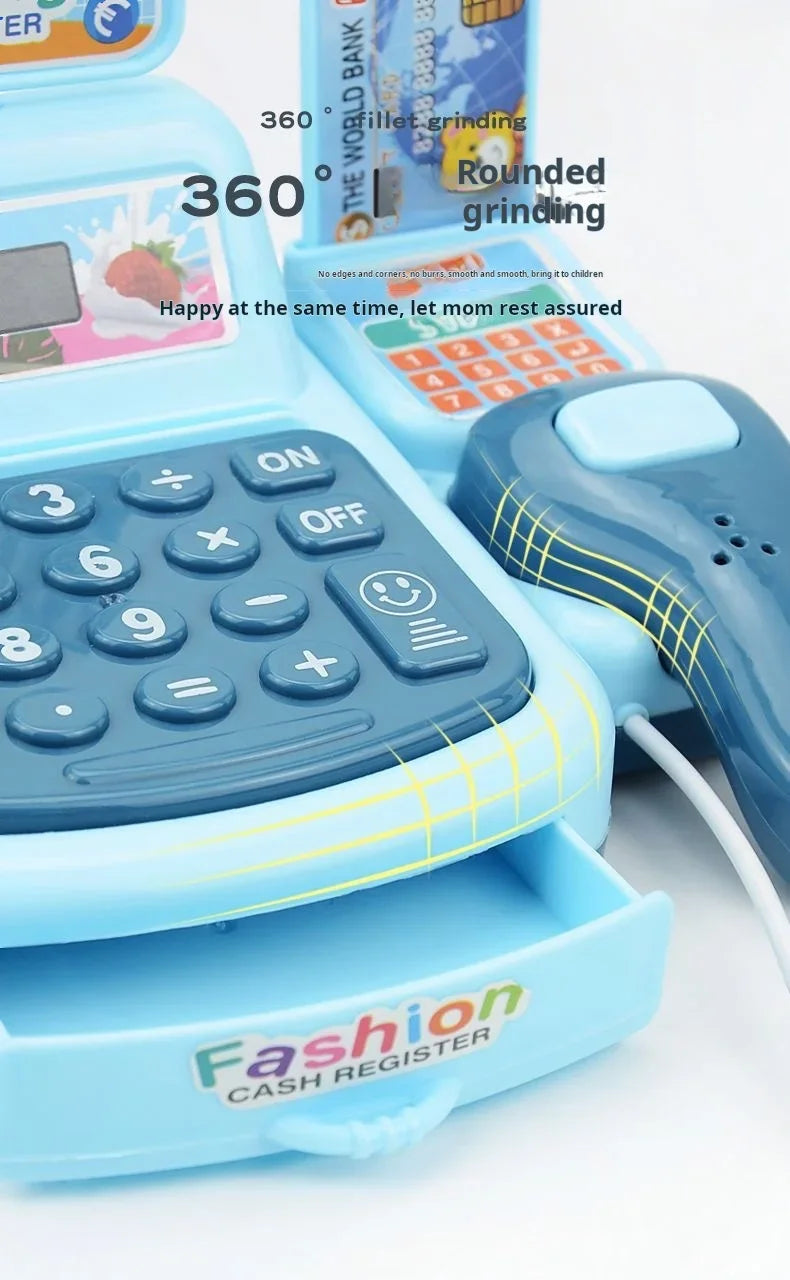Simulation Shopping Cash House Toys Electronic Game Lighting and Sound Effects Supermarket Cashier Toys Toy for Kids Girl Gifts
