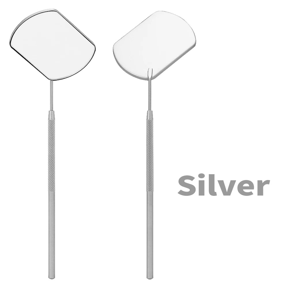 1 Pcs Grafting Eyelash Extensions Checking Mirror Stainless Steel Material Hand Held Makeup Tools Supplier