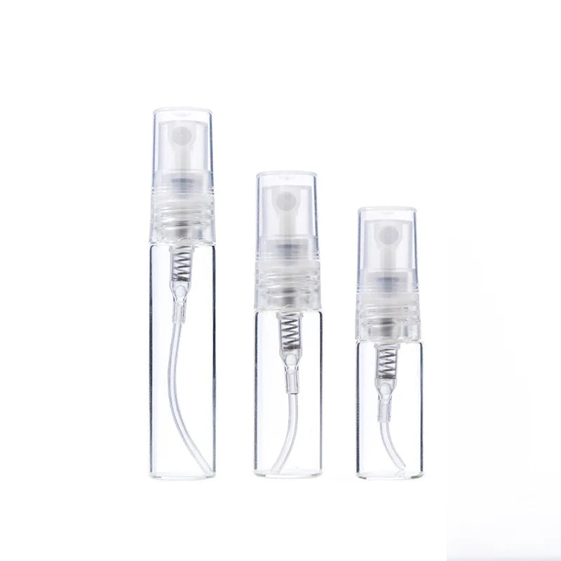 10/20/50PCS 3ml 5ml 10ml Perfume Refillable Spray Bottle Portable Glass Atomizer Container Small Sample With Dispenser Tool