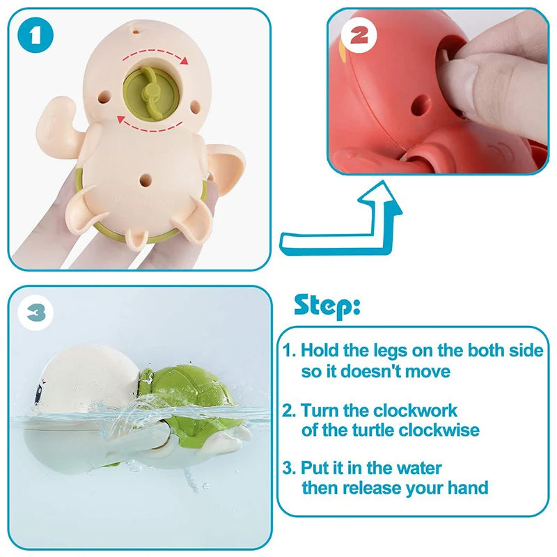 QWZ Baby Cartoon Monkey Classic Shower Bath Toy Animal Sprinkle Bathroom Swimming Bathing Shower Educational Toys For Kid Gift