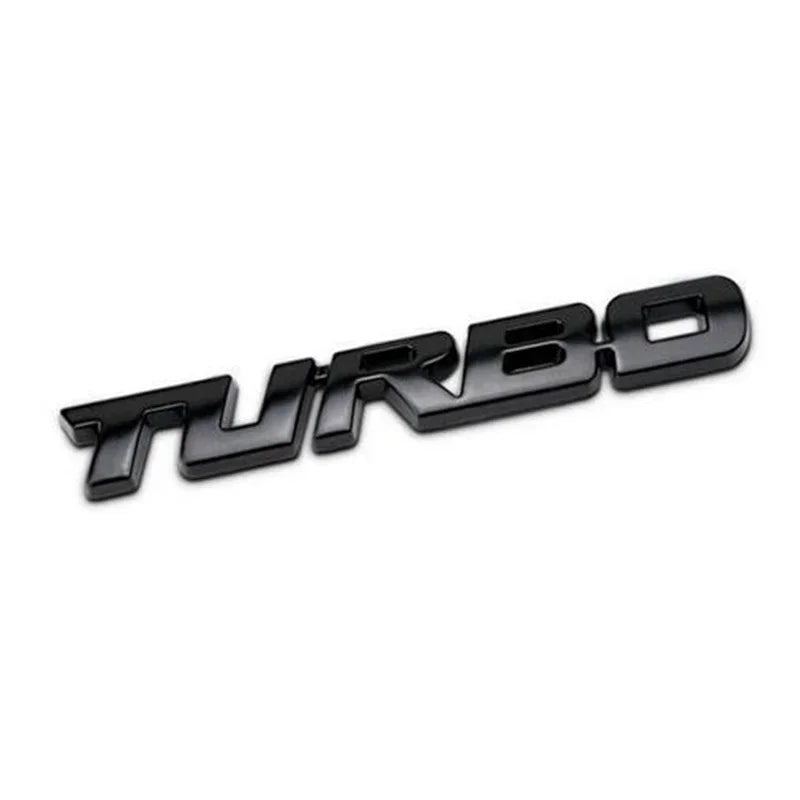 Turbo car alloy sticker 3D Metal Letter Pattern Car Emblem Car Motorcycle  Decal Decor Car Body Rear Tailgate 3D Car Stickers