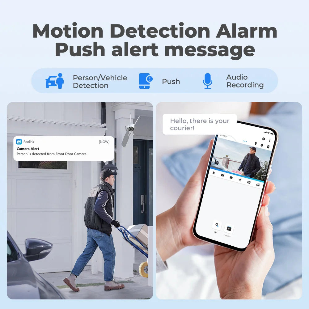 Reolink 5MP WiFi Security Camera 2.4G/5Ghz WiFi Human/Car Detection Surveillance Camera 100ft Night Vision IP67 Waterproof