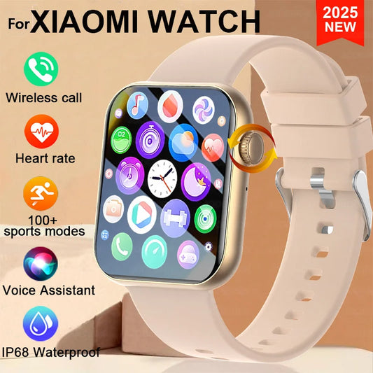 2025 New Smart Watch Full Touch Screen Bluetooth Call AI Voice Heart Rate Waterproof Watches Sports Bracelet Smartwatch Women
