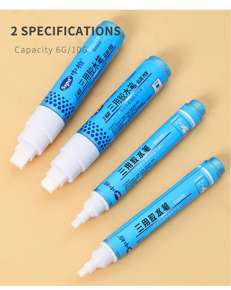 1pcs Creative Large Capacity Solid Glue Pen Cute Three-Purpose Fast Dry Glue Pen DIY Super Strong Glue Stick Stationery Supplies