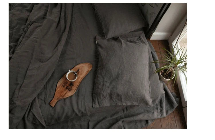 Washed Linen Bed Sheets, Natural Linen Bed Sheets, 1-Piece Set, Breathable and Super Soft Bedding (Excluding Pillowcases)