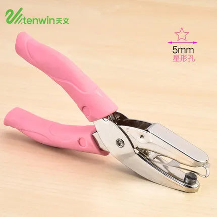 Tenwin 1PC School Office Metal Single Hole Love Star Puncher Hand Paper Punch For Scrapbooking Border Pore Cutter Paper tool