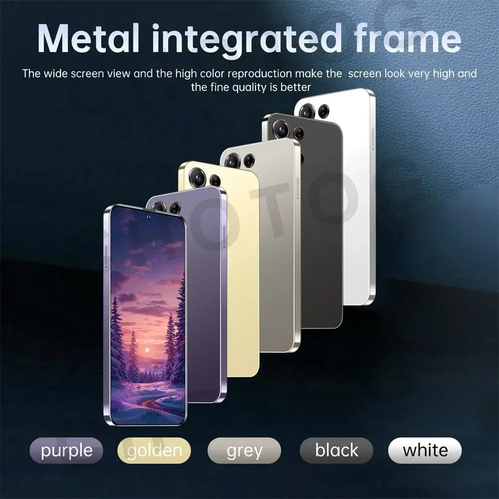 2025 Cellphones S+ 24 Ultra Original 5G Smartphone 7.3HD Dual SIM Cell Phone 7800mAh Android 14 Global Version Mobile Phones