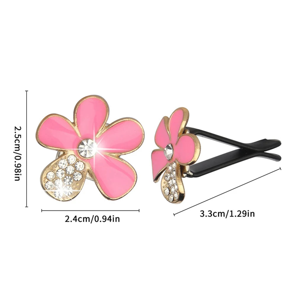 3 pcs Car Decorations Flower Car Air Freshener Vent Clip Car Decor Car Accessories Interior Car Decorations for Women Girls