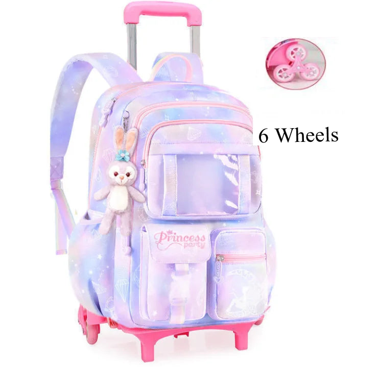 School Rolling backpack Bags school wheeled backpack for girls  kids School trolley bag for girls school bag wheels for girls
