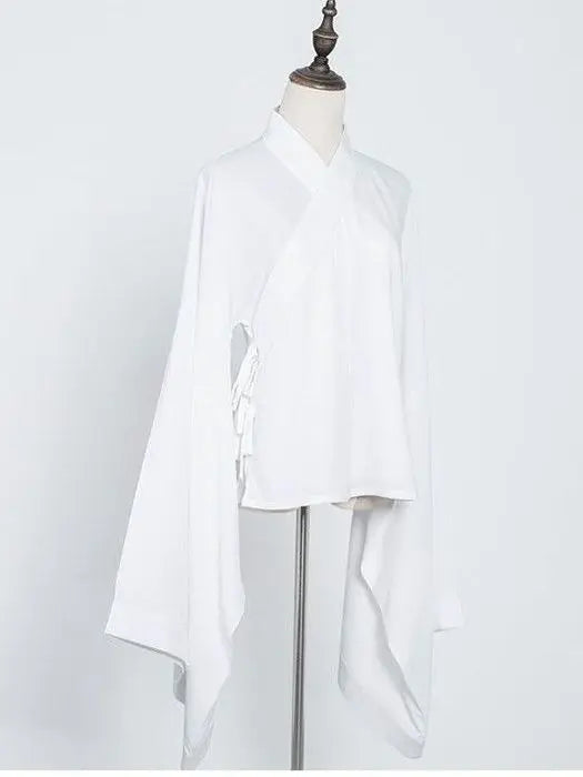 Women Men White Black Tops Skirt Suit Underwear Ancient Home Pants Sleeping Clothes Chinese Traditional Clothing Hanfu