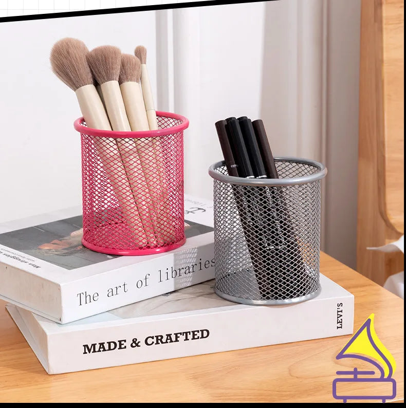 1Pcs New Pencil Holder Office Desk Metal Mesh Square Pen Pot Cup Case Container Organiser Durable Pencil Case