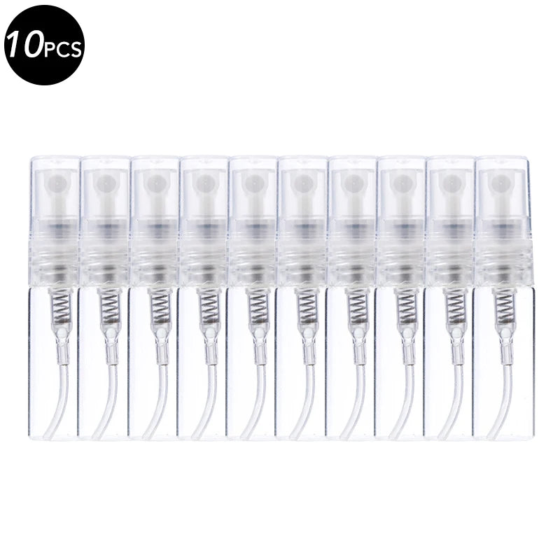 10/20/50PCS 3ml 5ml 10ml Perfume Refillable Spray Bottle Portable Glass Atomizer Container Small Sample With Dispenser Tool
