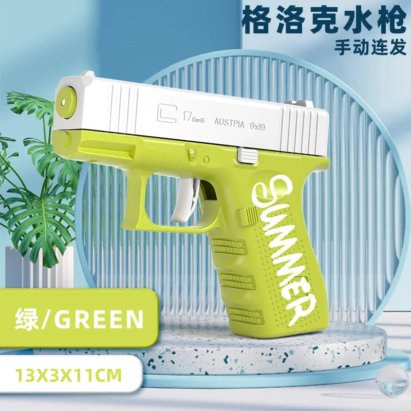 2024 New Summer Water Gun non Electric Pistol High-pressure Full Automatic Shooting Water Beach Toy Gun For kid Children  Adult