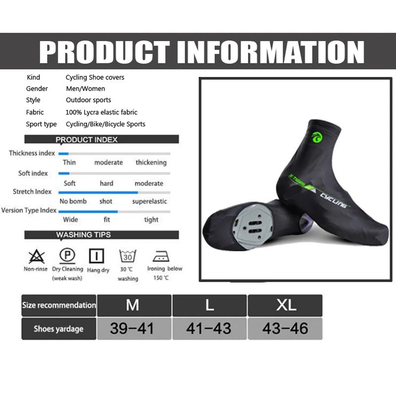 X-TIGER Winter Cycling Sport Shoe Cover Boot Warm Covers Thermal Windproof Overshoes MTB Bicycle Riding Racing Shoes Protector