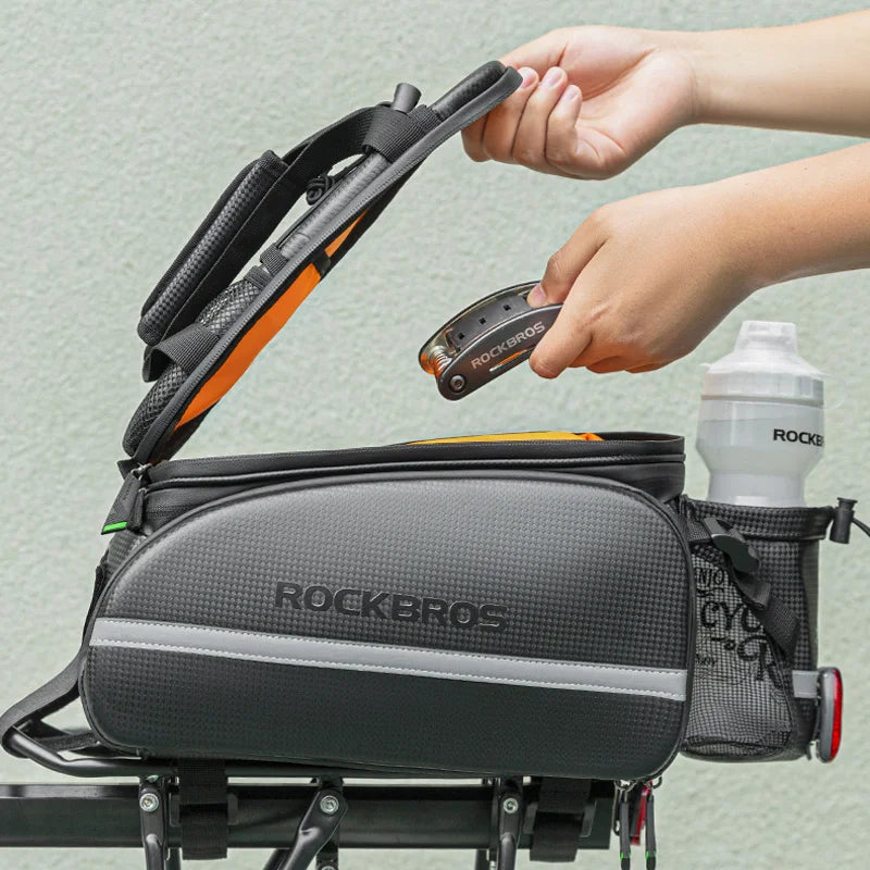 ROCKBROS Bicycle Seat Bags Cycling Rear Backpack Trunk MTB Cycle Travel Bag Large Capacity Outsdoor Sport Bike Pannier Package