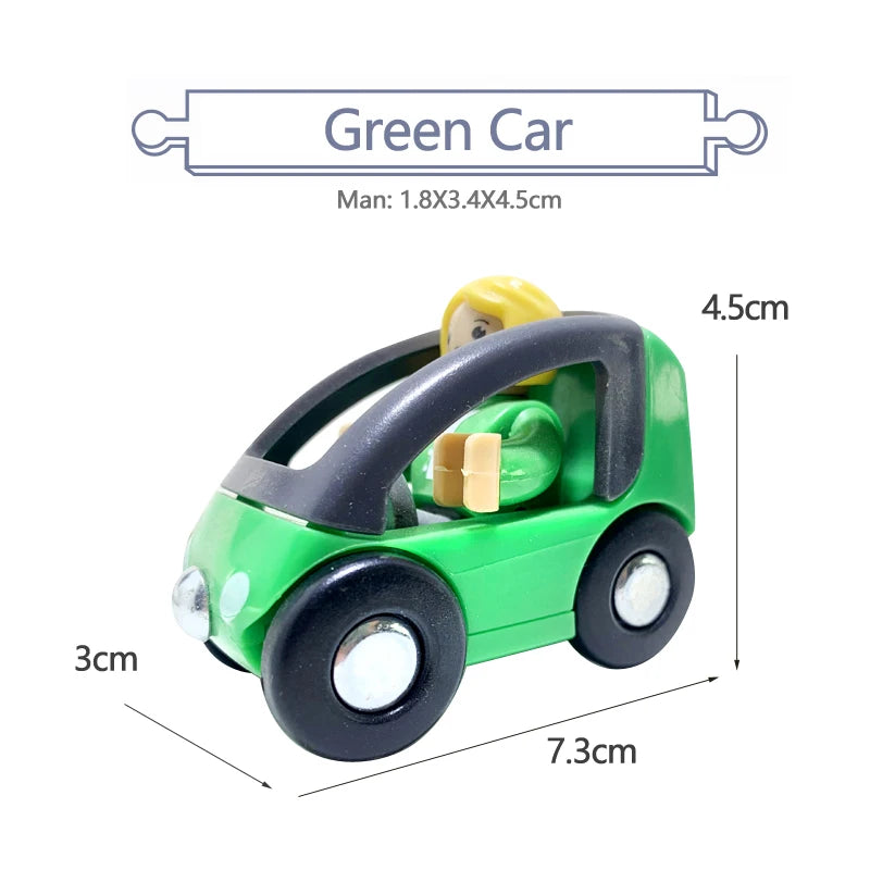 Variety Of Optional Track Magnetic Cars Multi-Purpose Vehicles Compatible Brand Wooden Scene Track Car Toys Children's Gifts W09