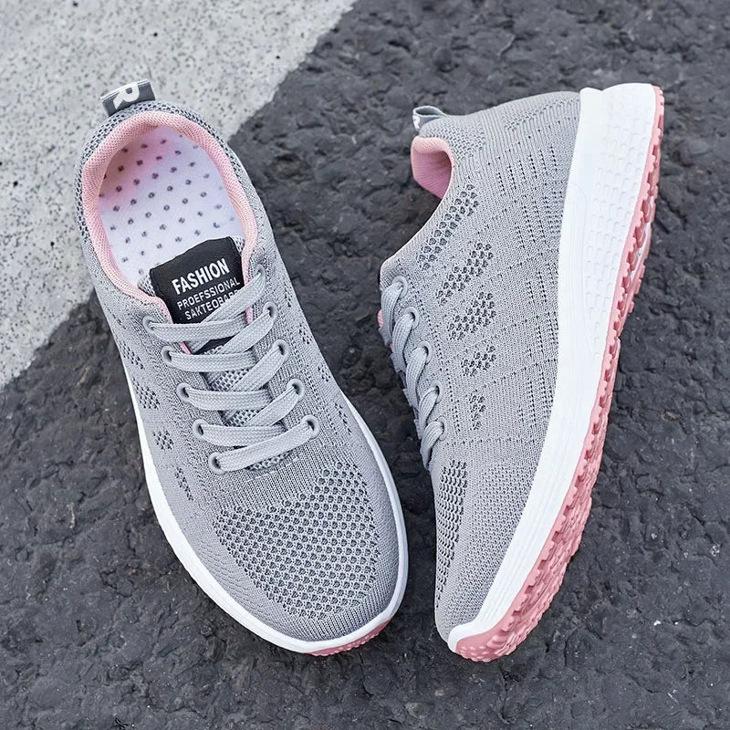 Women's Shoes 2025 Spring New Fashion Soft Walking Flats Non-slip Casual Sport Tennis Shoes Athletic Sneakers for Lady