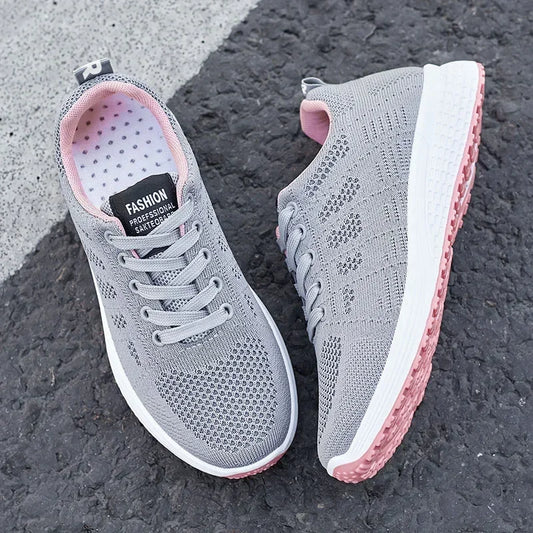 Women's Shoes 2025 Spring New Fashion Soft Walking Flats Non-slip Casual Sport Tennis Shoes Athletic Sneakers for Lady