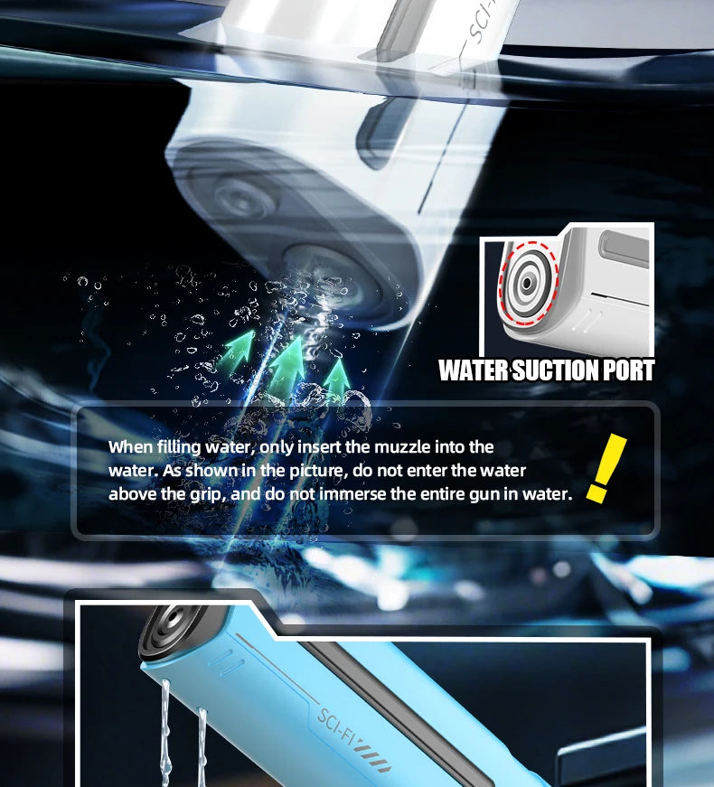 The Bestselling Children's Toy Electric Water Gun Can Spray Water Continuously Automatically Suck Up Water And Has a Long Range