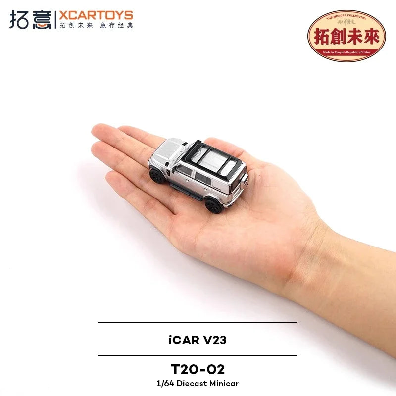 Xcartoys 1:64 iCAR V23 green / silver / orange Alloy Vehicle Car Model