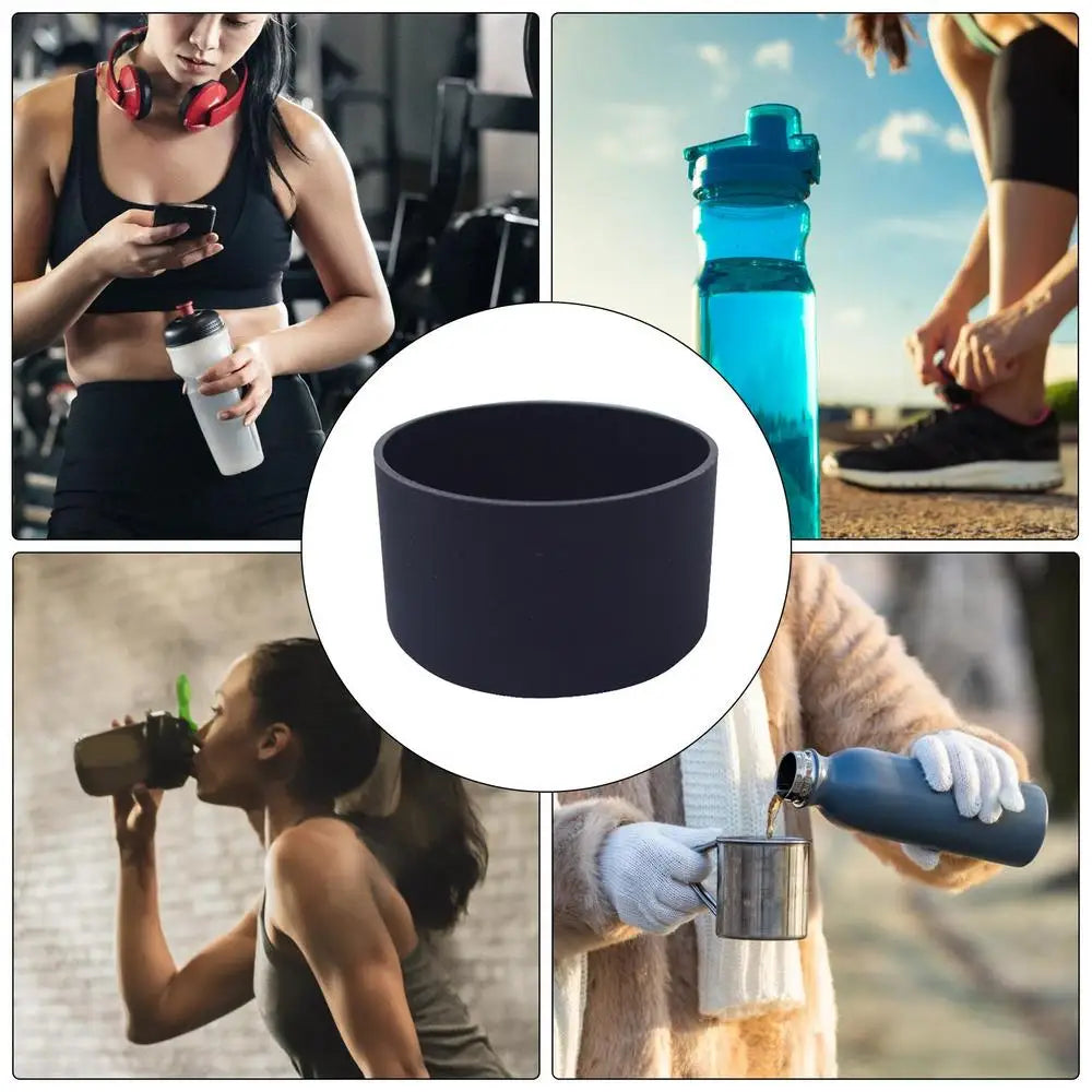 Water Bottle Silicone Boot Cover Silicone Water Bottle Boot Anti-Slip Bottom Cover Bottle Tumbler Boot Water Bottle Accessories