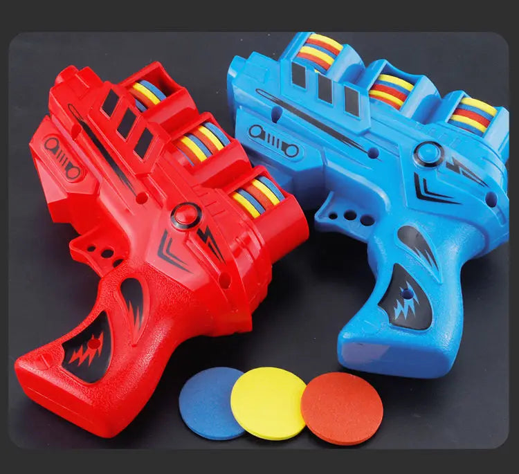 Soft Bullet Toy Gun Children's Flying Gun Toy Safety EVA Soft Bullet Foam Disc Launcher Gun Parent-Child Interaction Games Toys