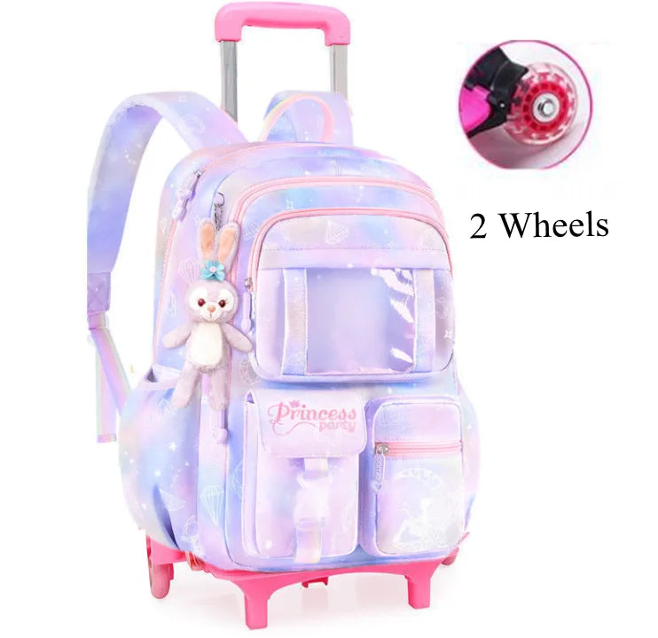 School Rolling backpack Bags school wheeled backpack for girls  kids School trolley bag for girls school bag wheels for girls