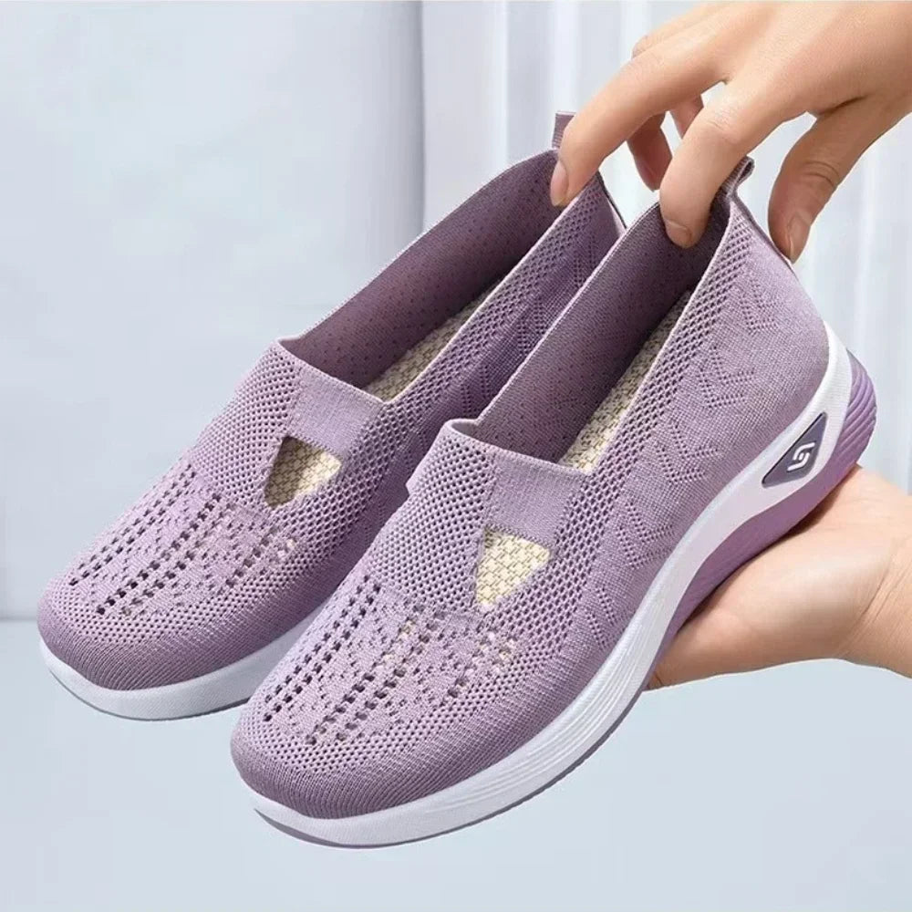 Orthopedic Shoes for Women Walking Shoes Slip On Arch Support Memory Foam Breathable Sneakers Summer Comfortable Casual Trainers - Belvar
